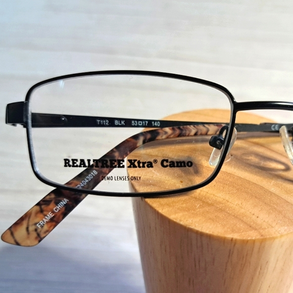 NEW "Team Realtree" CAMO Eyeglass Frame, Metal Black Glasses, Hunter 53-17-140 - Picture 2 of 4